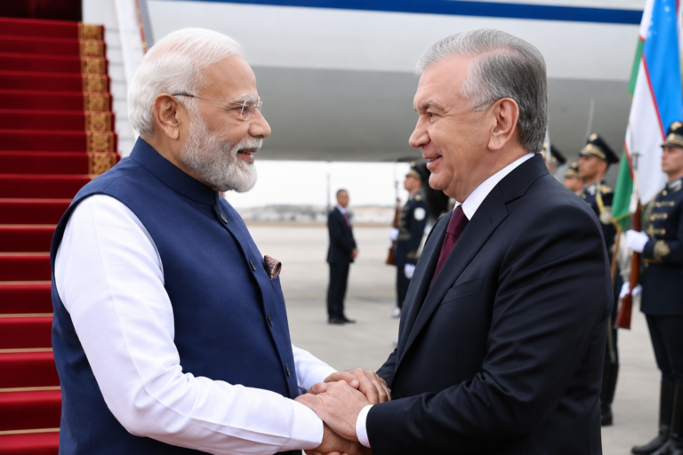 PM Modi Begins Uzbekistan Visit; Trade, Defence and Energy Ties on Agenda
