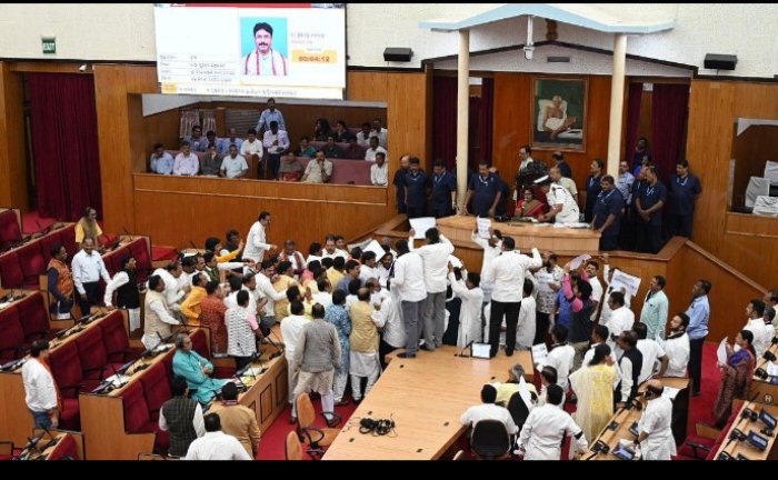 Odisha Assembly Erupts in Protest as Opposition MLAs Move Near Speaker’s Podium