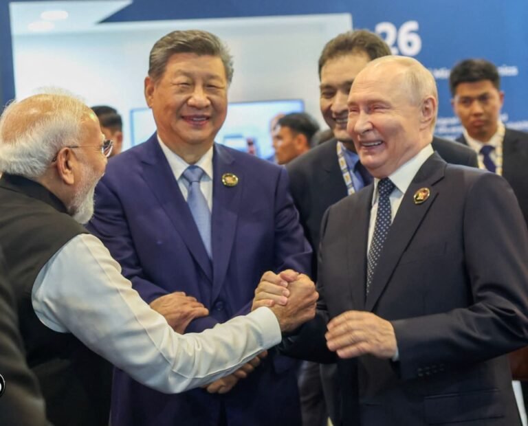 Modi, Xi and Putin Share a Rare Candid Moment at BRICS Summit in Delhi