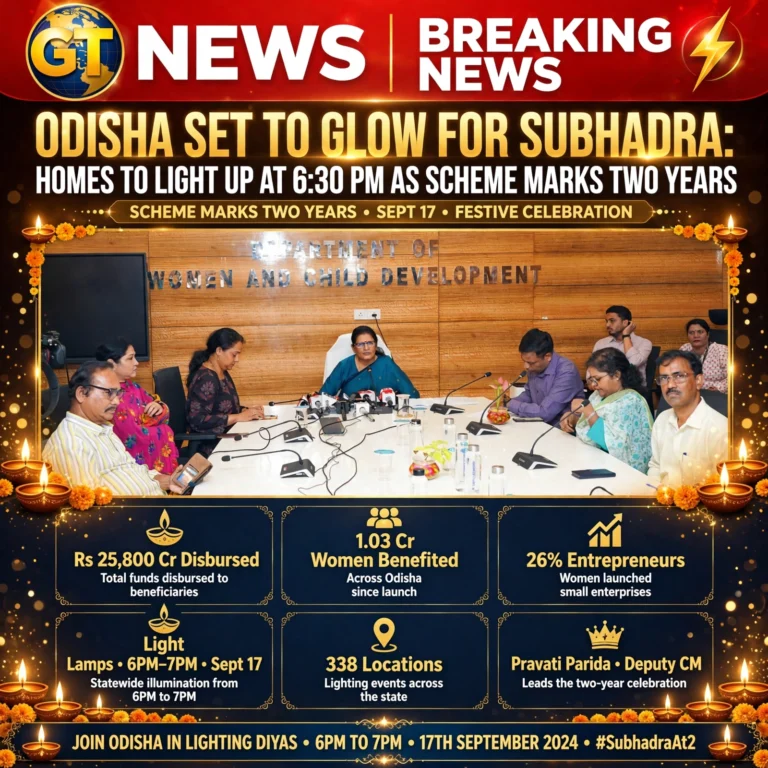 ODISHA SET TO GLOW FOR SUBHADRA: HOMES TO LIGHT UP AT 6:30 PM AS SCHEME MARKS TWO YEARS