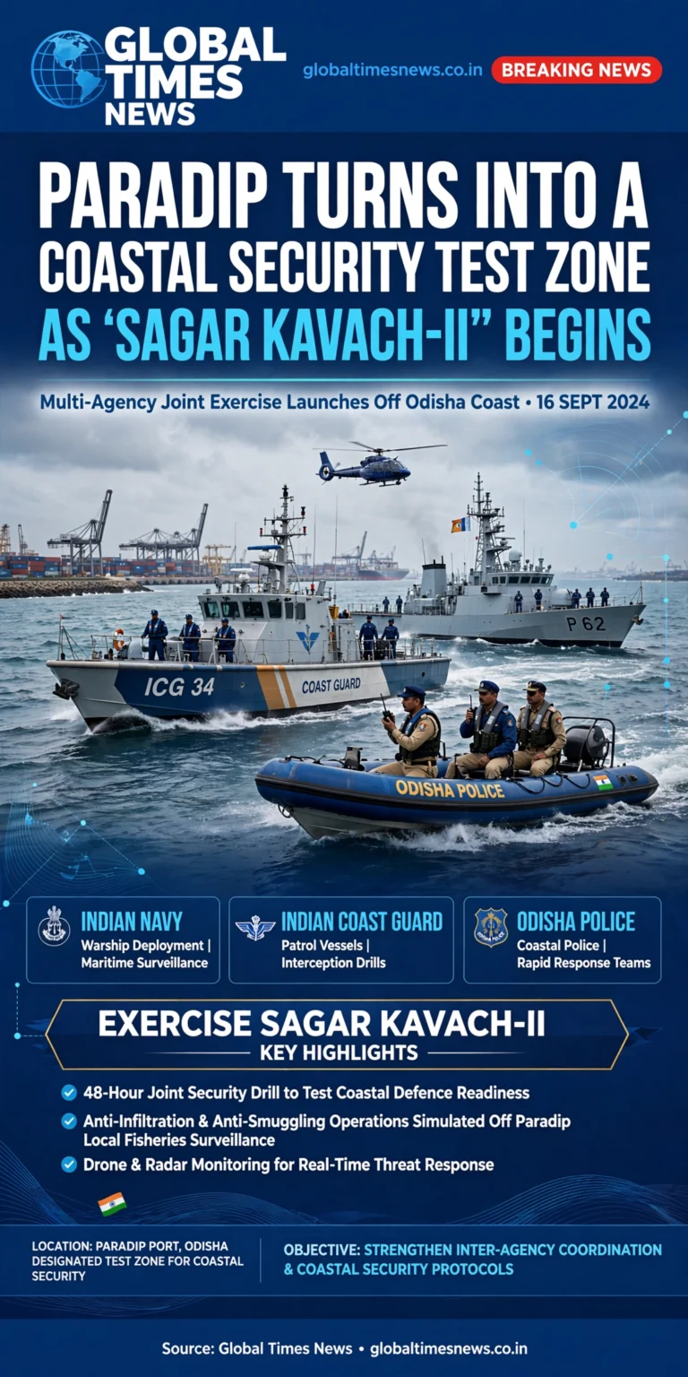 PARADIP TURNS INTO A COASTAL SECURITY TEST ZONE AS ‘SAGAR KAVACH-II’ BEGINS