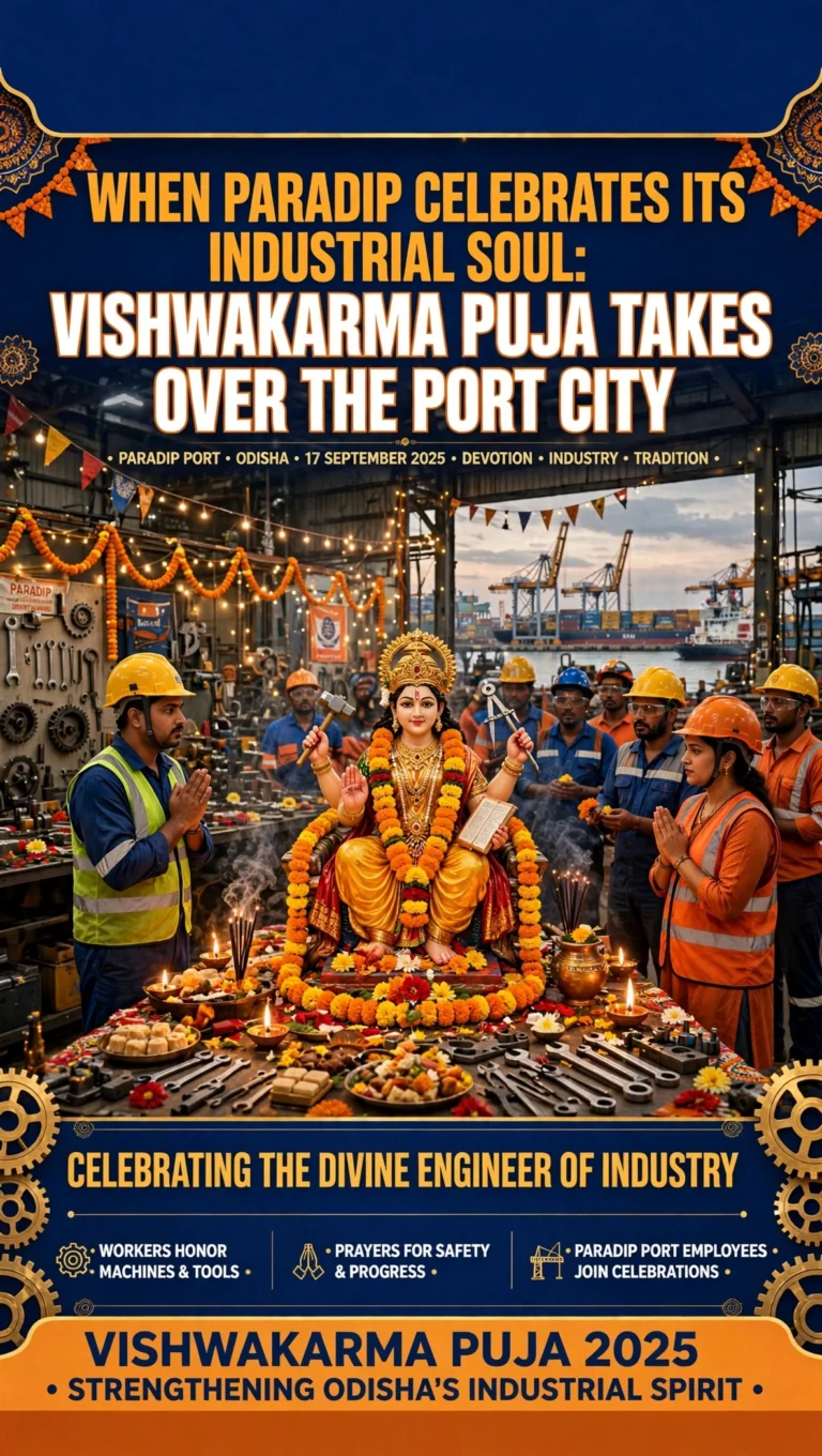 WHEN PARADIP CELEBRATES ITS INDUSTRIAL SOUL: VISHWAKARMA PUJA TAKES OVER THE PORT CITY