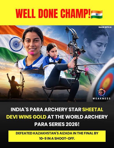 Sheetal Devi Crowned 2026 World Para Archery Series Champion After Thrilling Shoot-Off